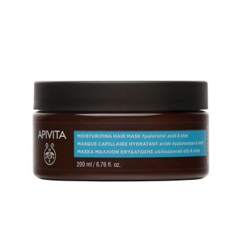 Apivita Moisturizing Hair Mask Μάσκα Μαλλιών Ενυδάτωσης με Αλόη & Υαλουρονικό Οξύ, 200ml