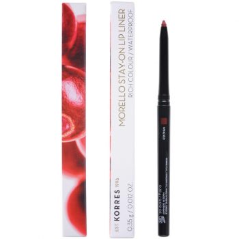 Korres Morello Stay-On Lip Liner Rich Colour Waterproof 03 Wine Red Αδιάβροχο Μηχανικό Μολύβι Χειλιών Βαθύ Κόκκινο 0.35gr