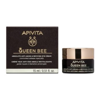 Apivita Queen Bee Absolute Anti-Aging & Reviving Eye Cream Κρέμα Ματιών Απόλυτης Αντιγήρανσης & Αναζωογόνησης, 15ml