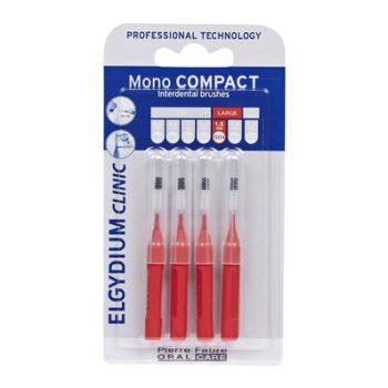 Elgydium Clinic Mono Compact Κόκκινο (0.7) - Μεσοδόντια βουρτσάκια 4un