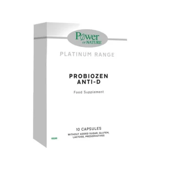 Power Health Platinum Range Probiozen Anti-D Συμπλήρωμα Διατροφής με Προβιοτικά και Πρεβιοτικά, 10caps