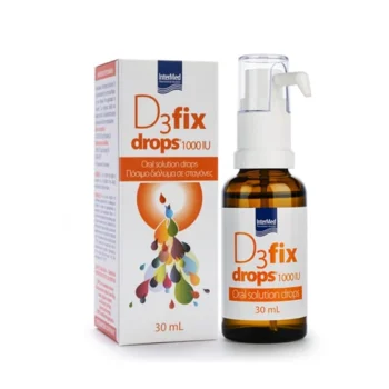 Intermed D3 Fix Drops 1000IU 30ml, Συμπλήρωμα Διατροφής Με Φυσική Γεύση Βανιλία